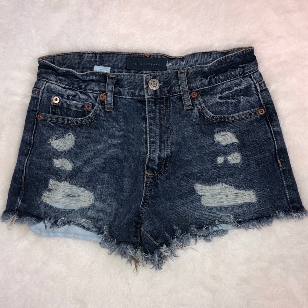 Aeropostale High Waisted Jean Shorts